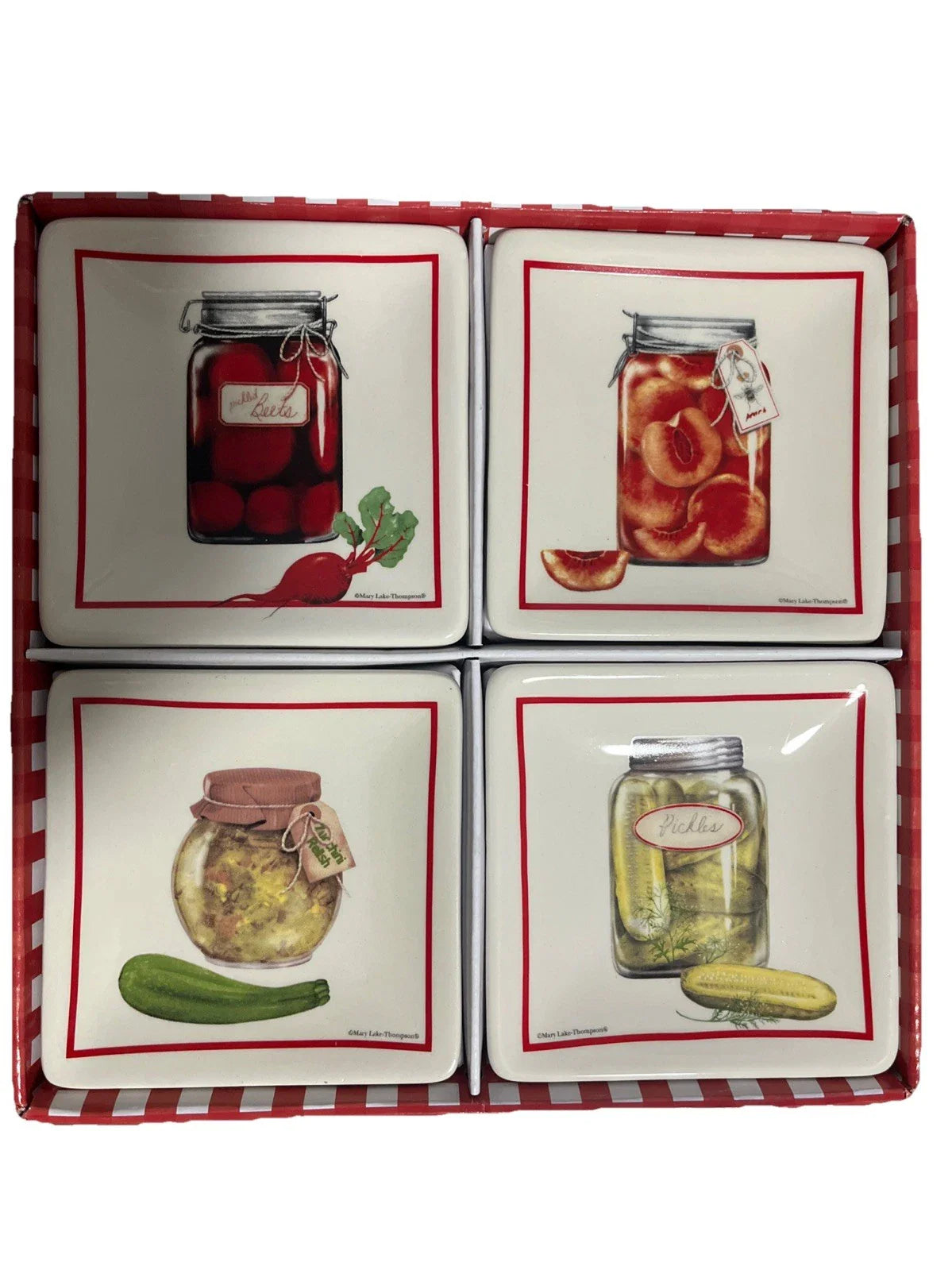 Lang Party Plates Like MWW Market Perfectly Pickled Mini Plates Boxed Set 4.5”