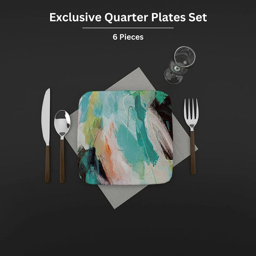 Melamine Quarter Plates Set of 6 - Size 7